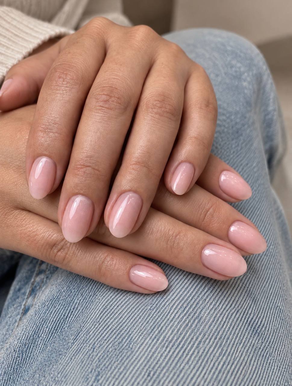 Nude manicure