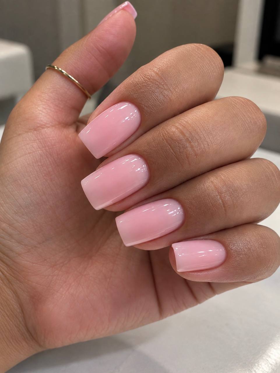 Pink manicure